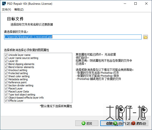 Photoshop PSD 文件修复工具 PSD Repair Kit 2.3.1.0 中文汉化版